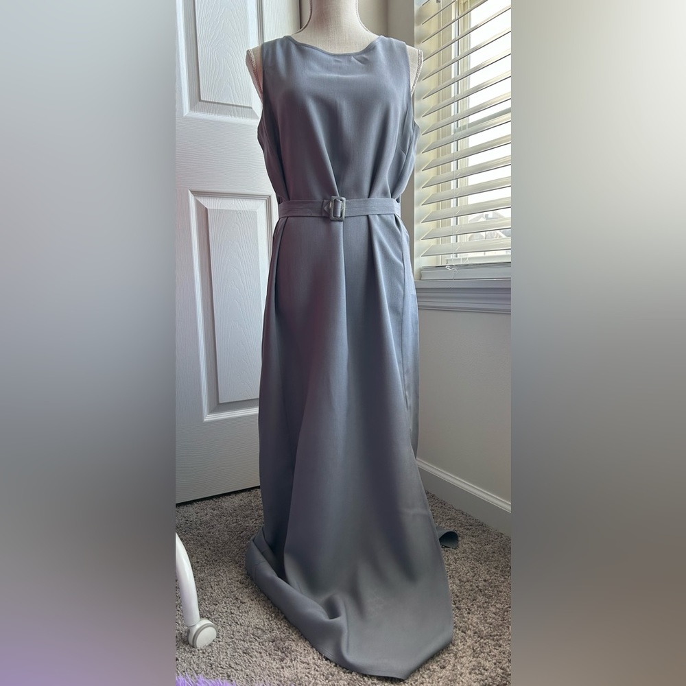 Casual Corner Silk Single Breasted Blazer & Sleeveless Maxi Dress - Picture 9 of 15